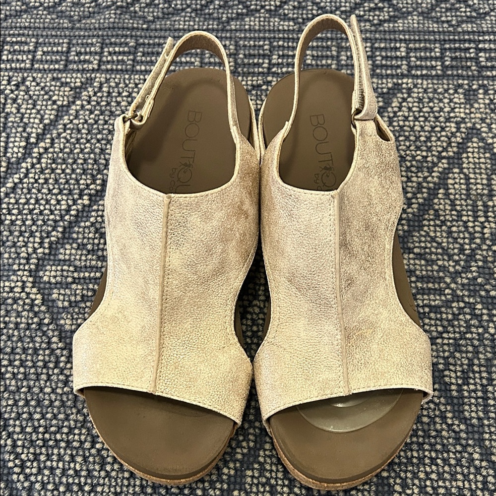 Suede Peep-Toe Slingback Sandals Corkys Brand